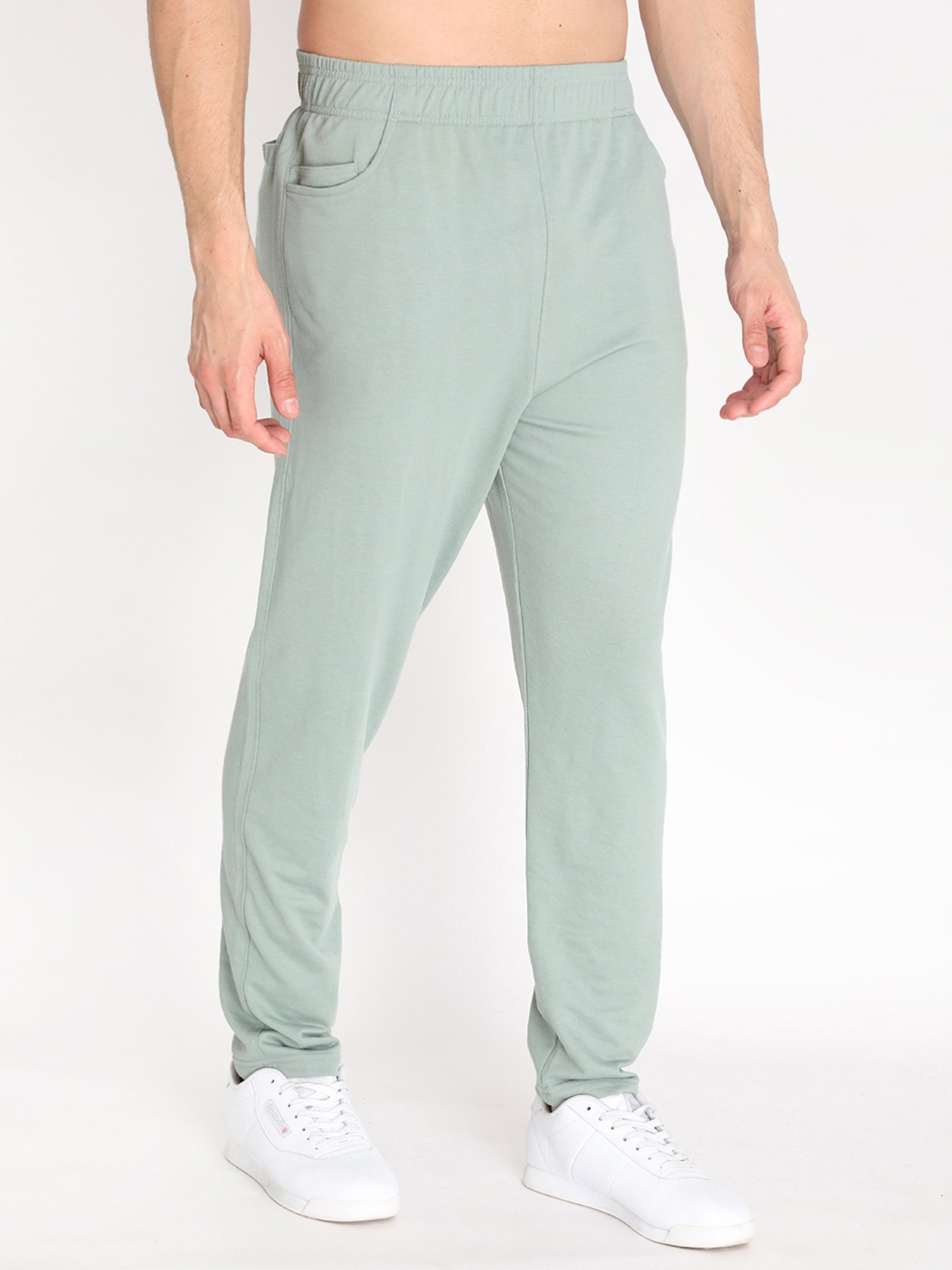 Chkokko Pastel Green Regular Fit Trackpants