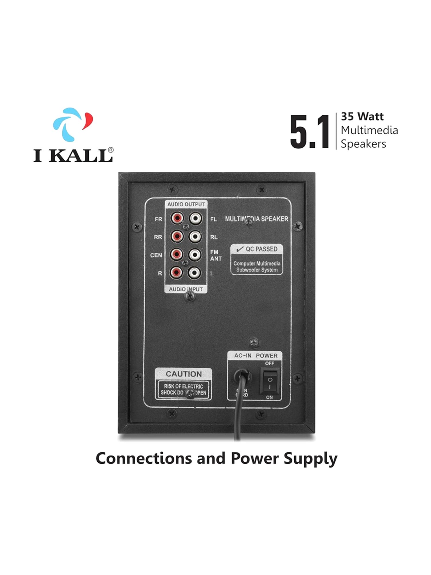 I Kall IK-444 5.1 Channel Home Theatre (Black)