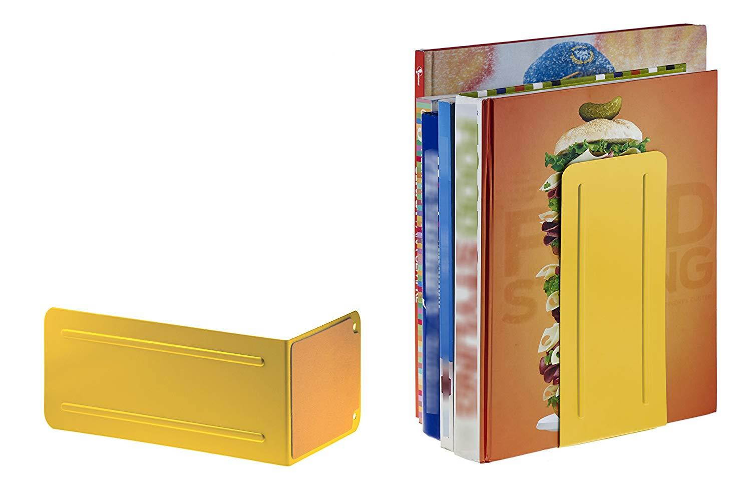Acrimet Jumbo Premium Bookends 9" (Yellow Color) (1 Pair)