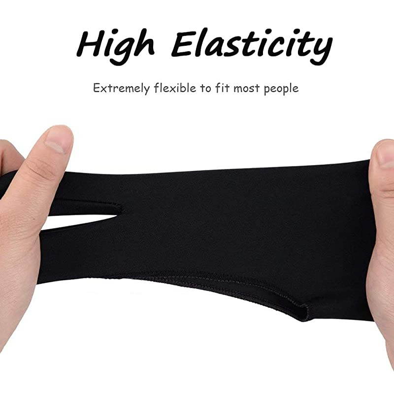 Artist Antifouling Drawing Glove 2Fingers Graphic Drawing Glove Left Right Hand Use for Light Box Graphic Tablet Pen Display iPad Pro Pencil6 Pack Black