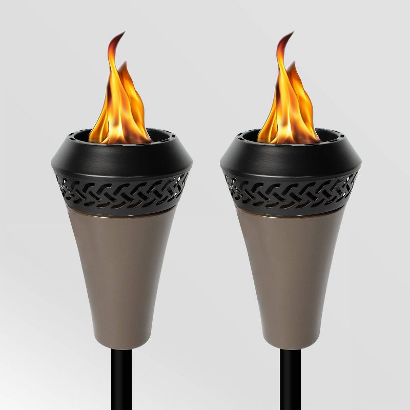 Tiki Brand 65" Island King Large Flame Torch - Gunmetal 2pk