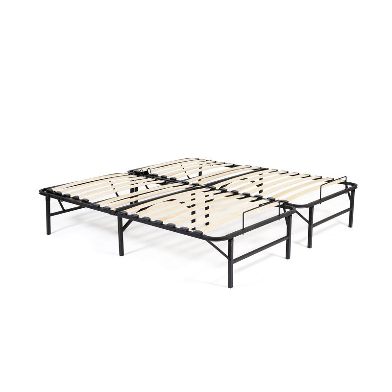 Full Wooden Slat Adjustable Head Only Bed Base Black - PragmaBed