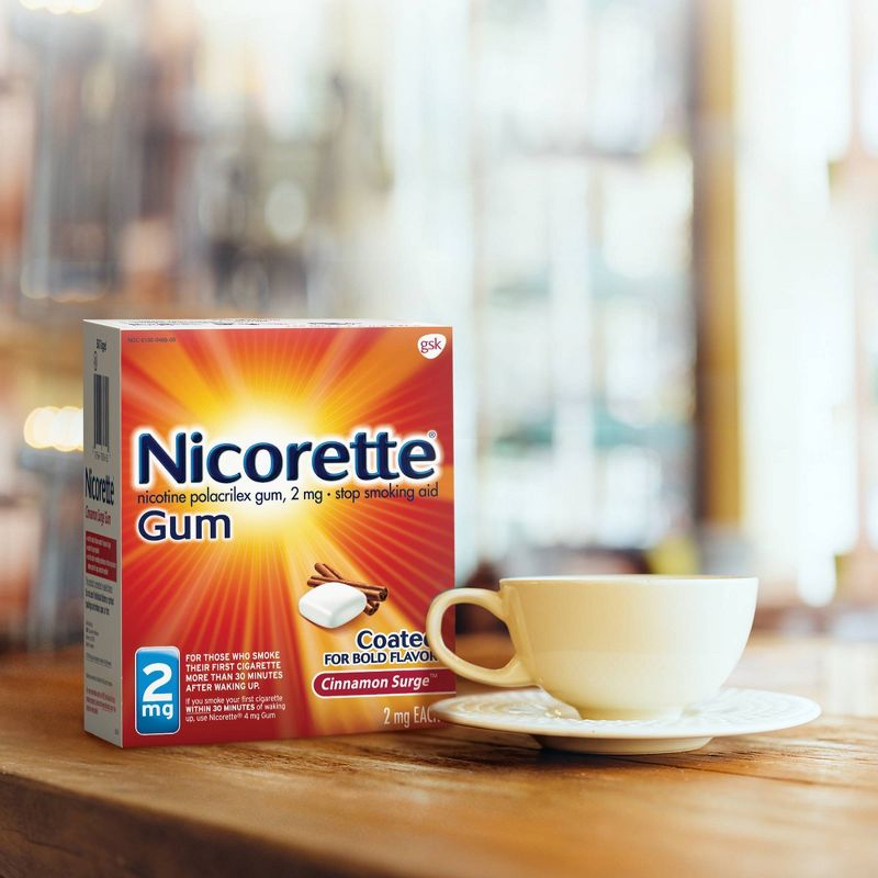 Nicorette 2mg Stop Smoking Aid Nicotine Gum - Cinnamon Surge - 160ct