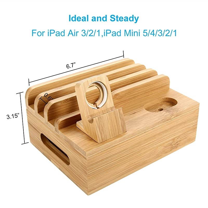 Charging Station Dock for 45 6 Ports USB ChargerDesktop Docking Station Organizer for CellphoneSmart WatchTablet5 Charging Cables IncludedNo Power Supply