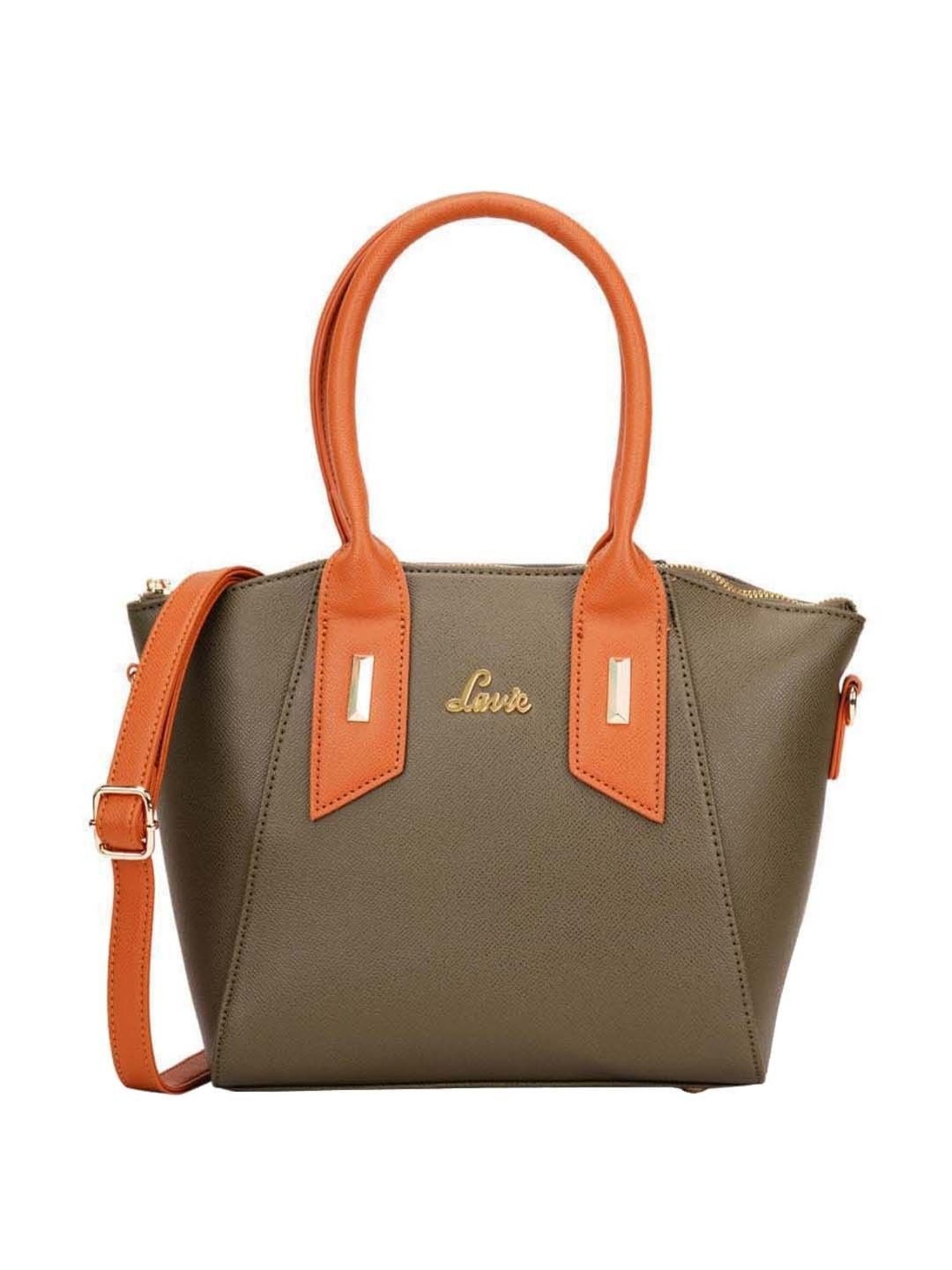 Lavie Olive Solid Large Handbag