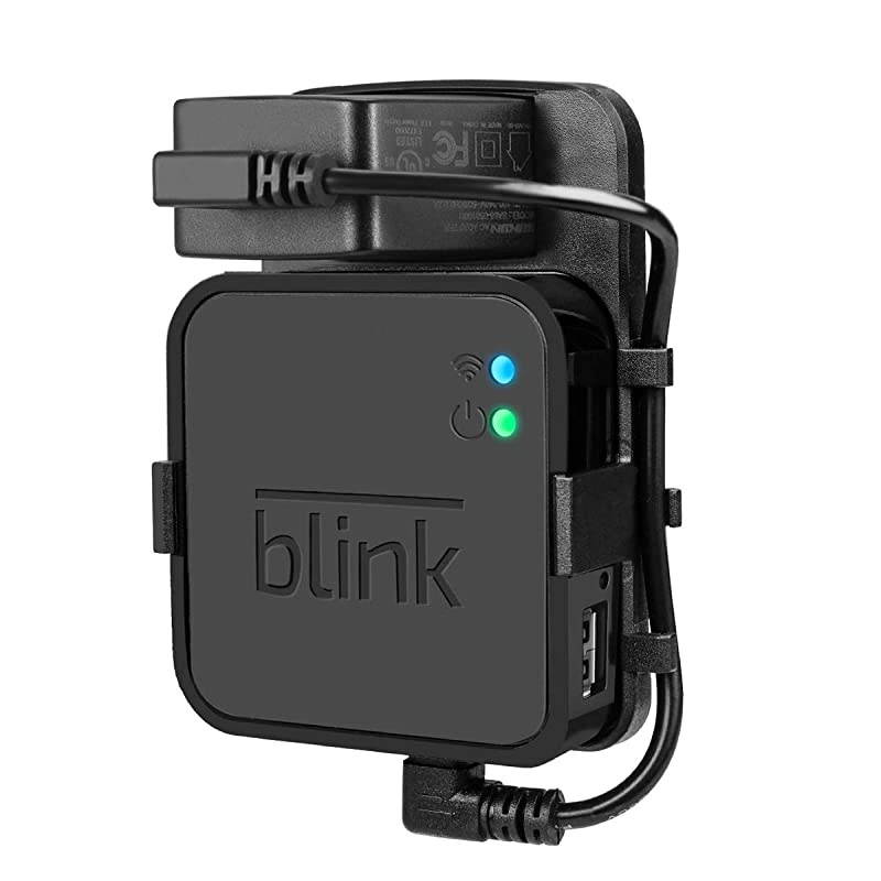 Wall Mount for Blink Sync Module2,Simple Mount Bracket Holder for All-New Blink Outdoor Blink Indoor Home Security Camera with Easy Mount Short Cable and No Messy Wires or Screws (Black)