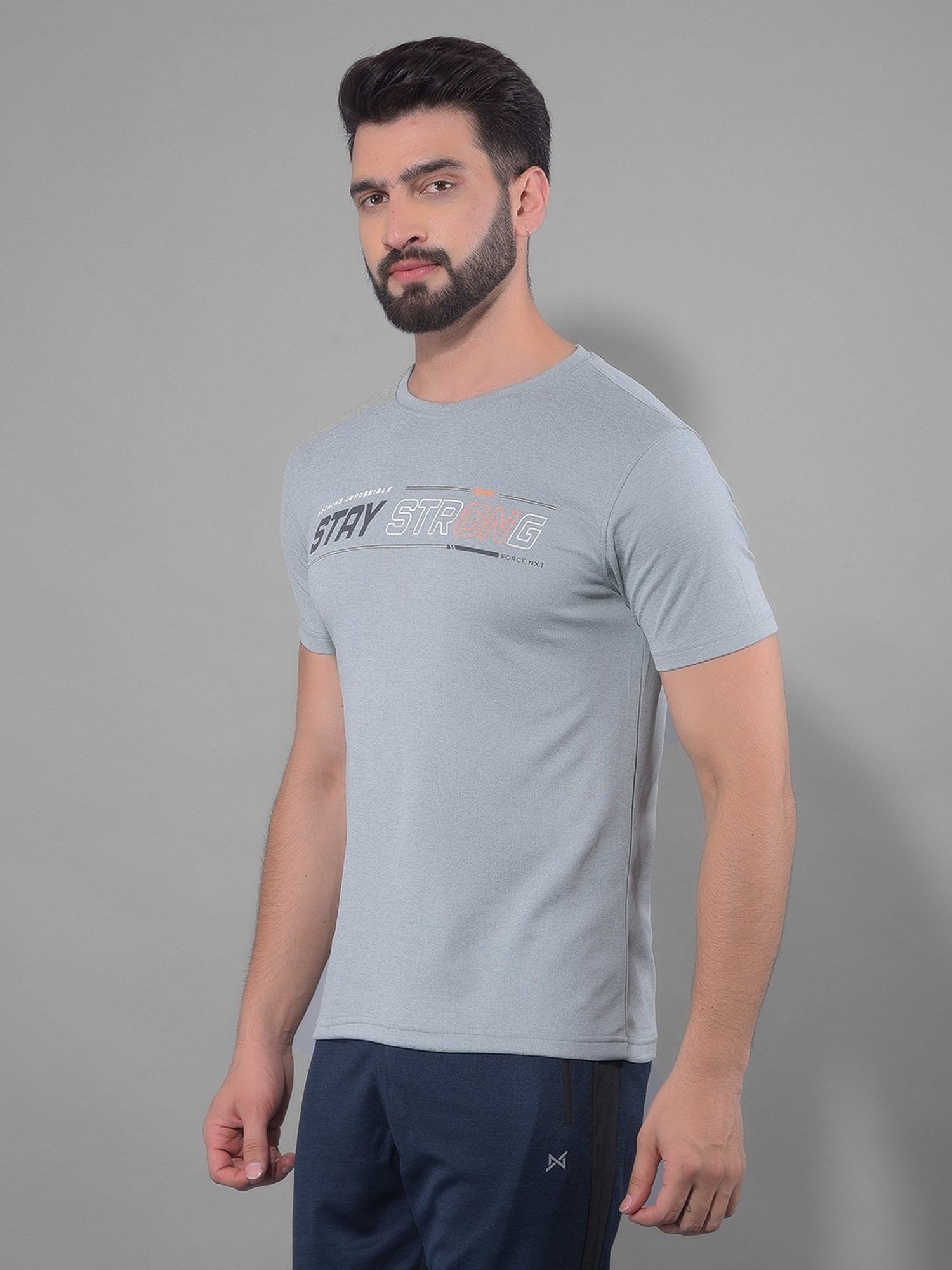 Force NXT Multicolored Regular Fit Printed Sports T-Shirt - Pack Of 5