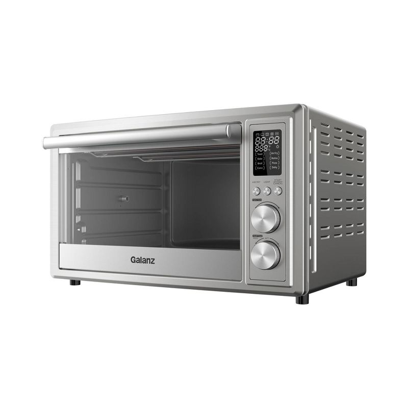 Galanz 1.1 cu ft 6-Slice Digital Toaster Oven with Air Fry - Stainless Steel