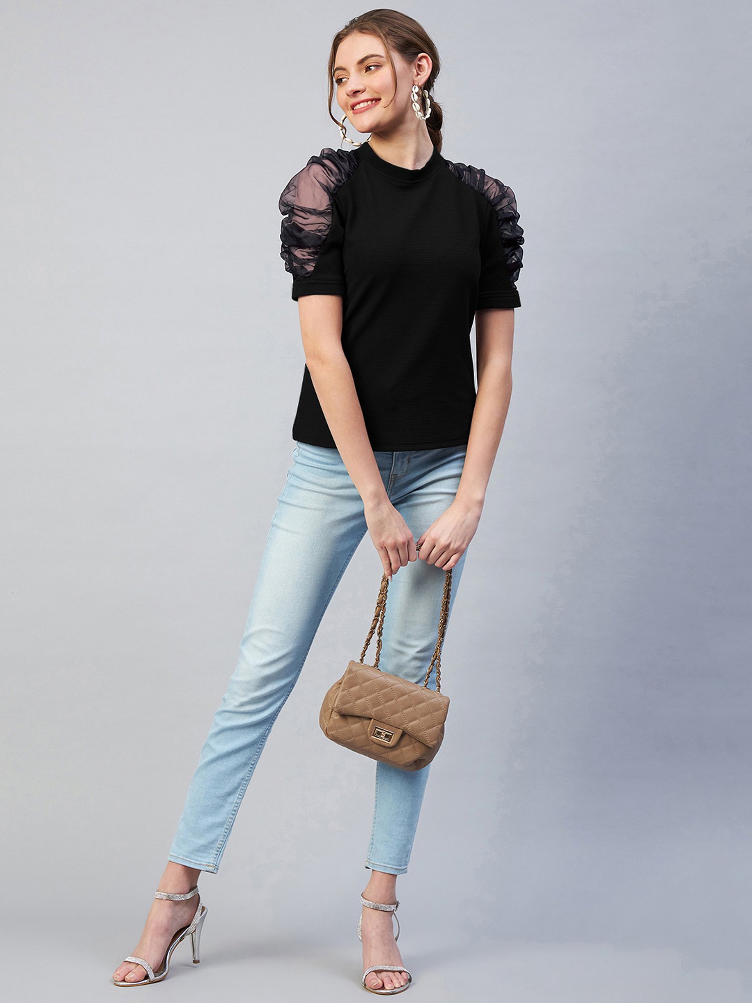 Marie Claire Black A-Line Top