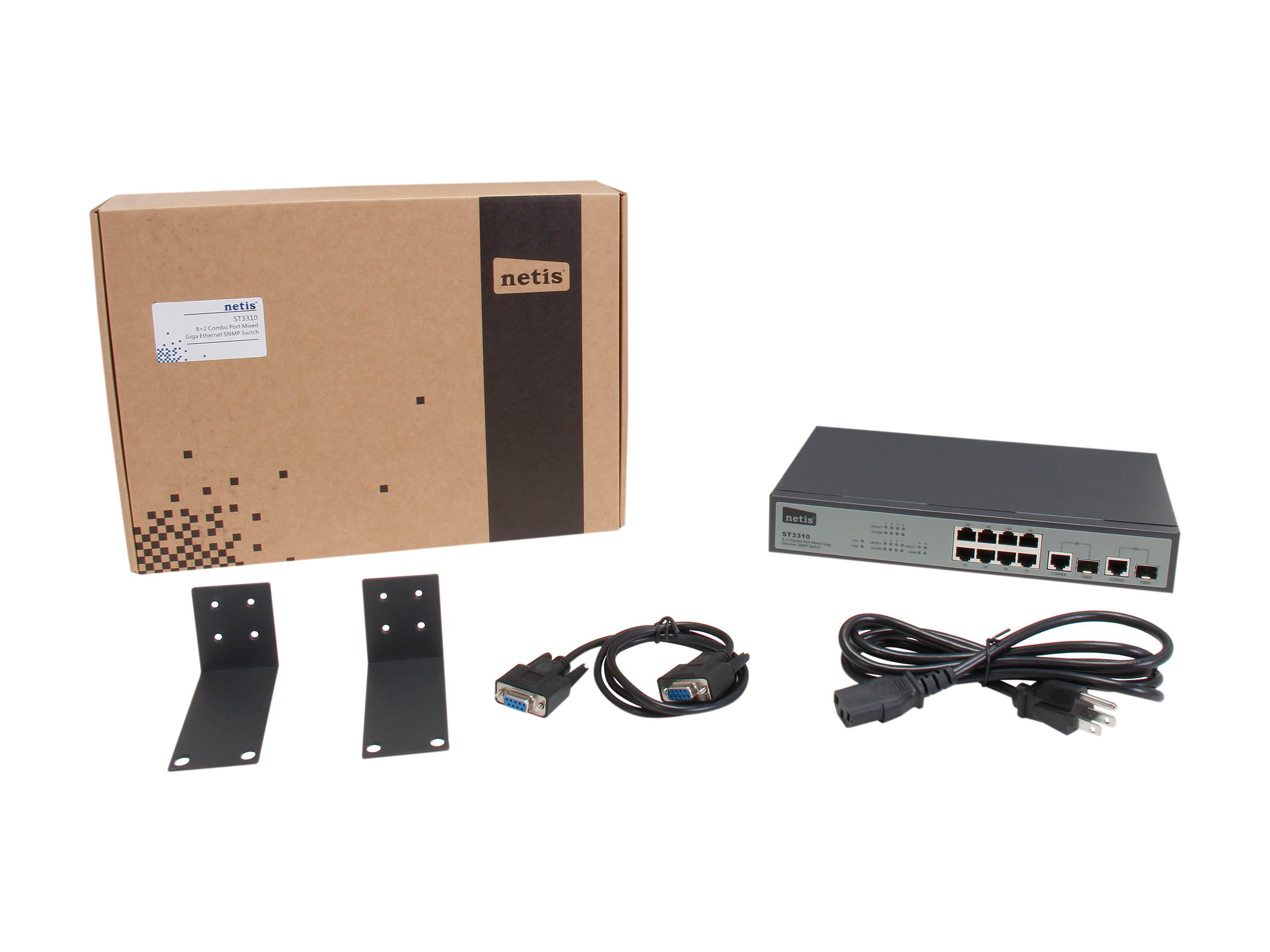 NETIS ST3310 8FE+2 Combo-Port Gigabit Ethernet SNMP Switch