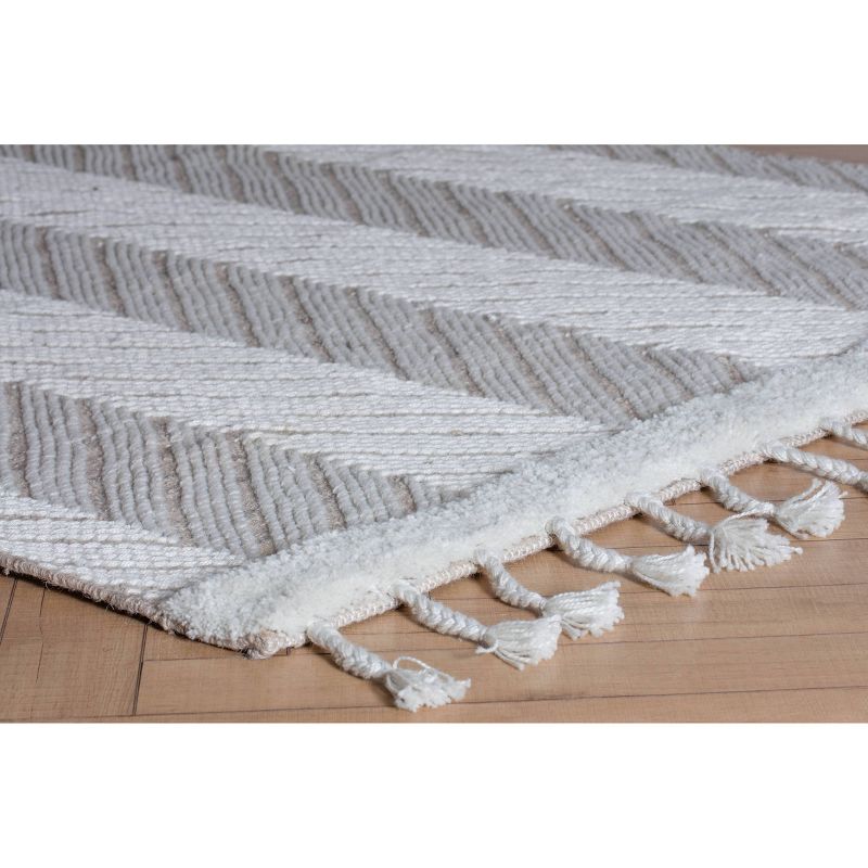 5'x8' Spinneret Area Rug Ivory & Natural - Anji Mountain