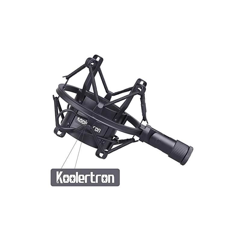 Universal 50MM Microphone Shock Mount for 48MM54mm Diameter Condenser Mic Black