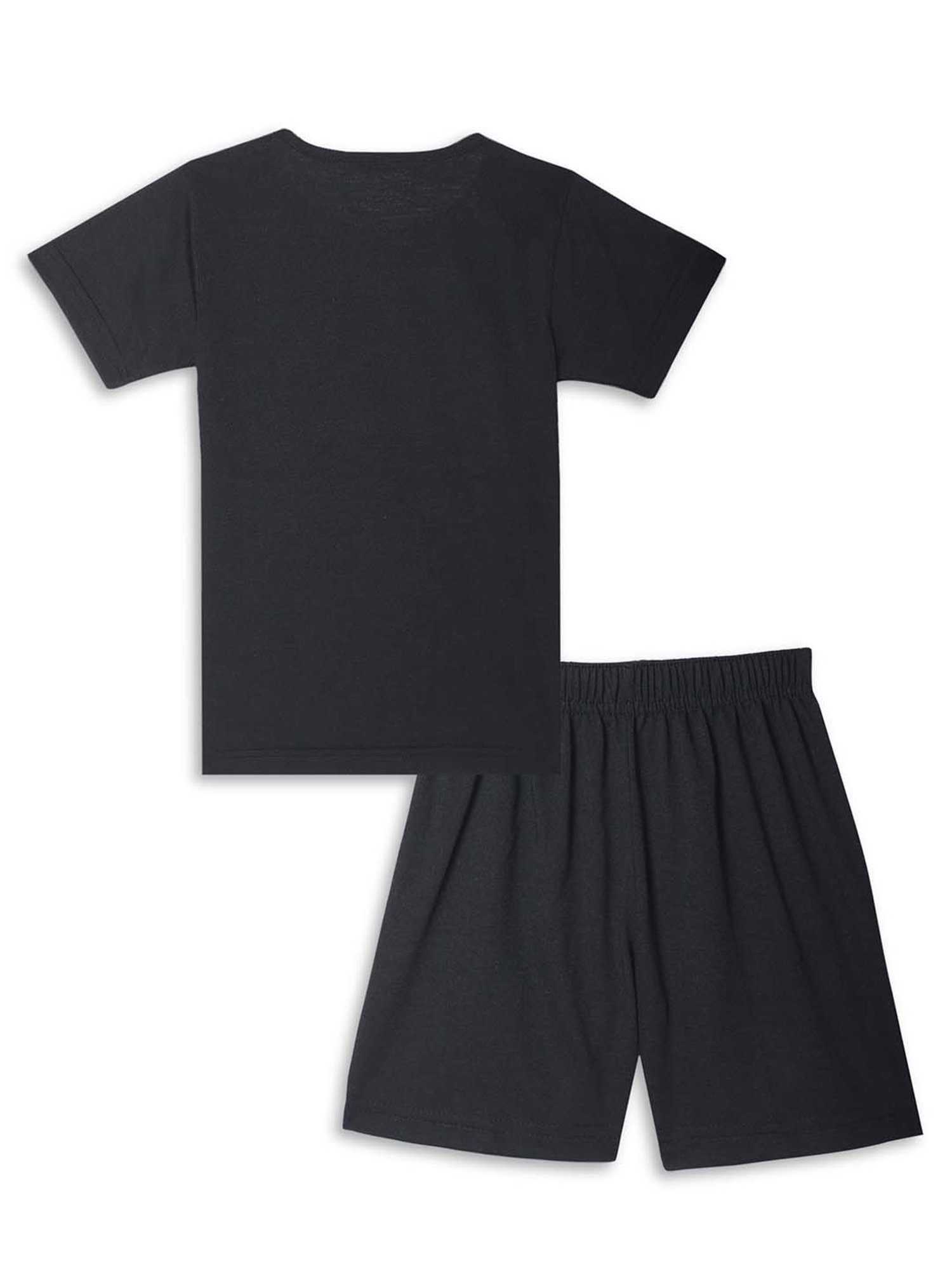 Vimal Jonney Kids Mint Green & Black Printed T-Shirt Set