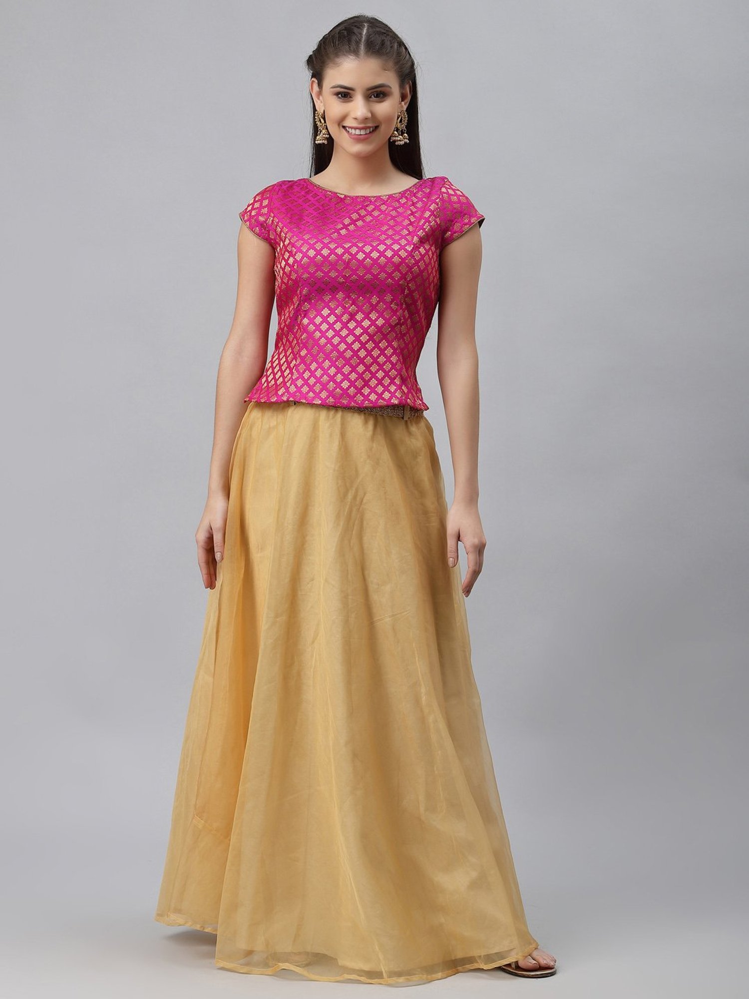 studiorasa Pink Printed Choli
