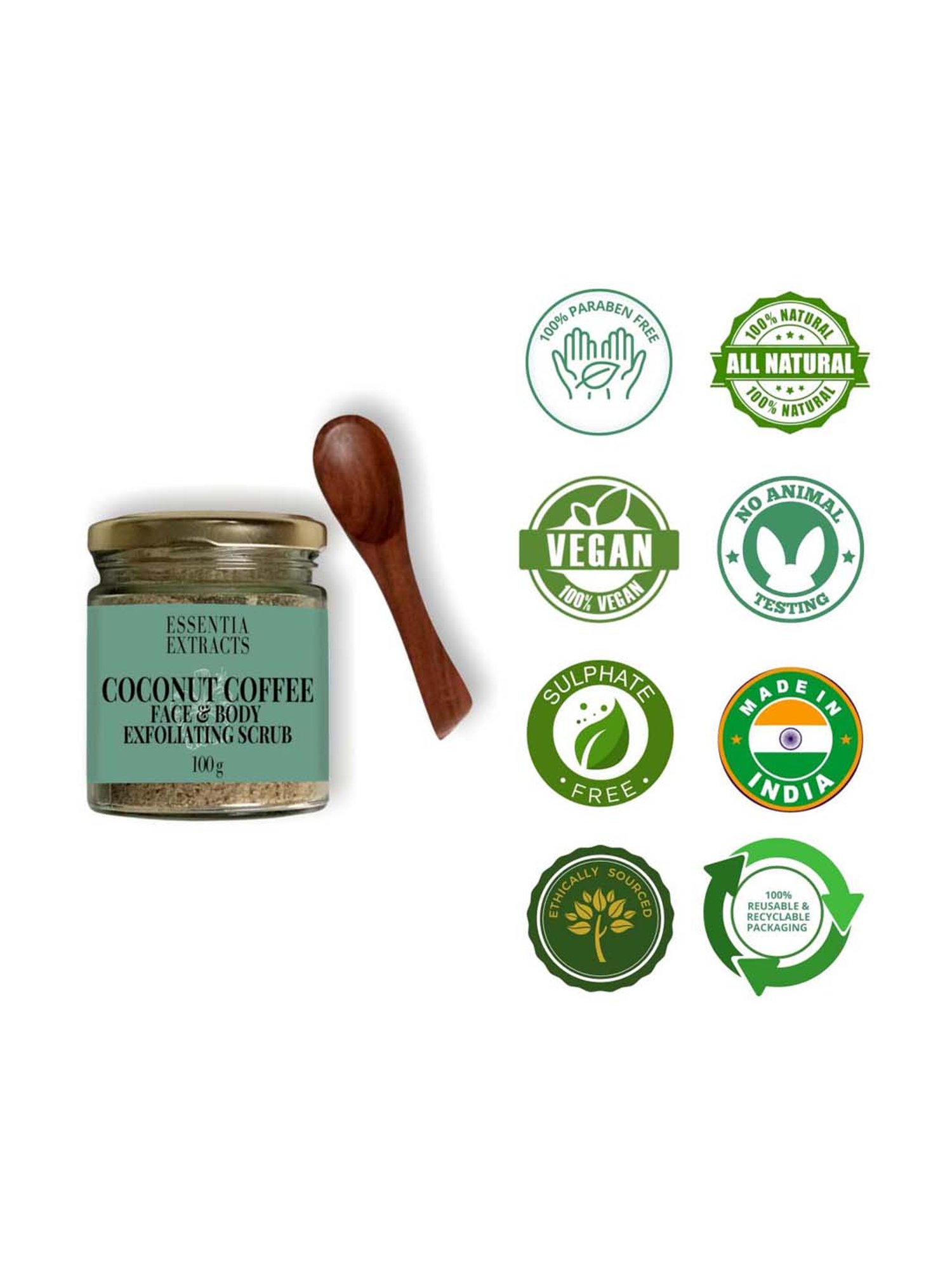 Essentia Extracts Coconut Coffee Scrub - 100 gm