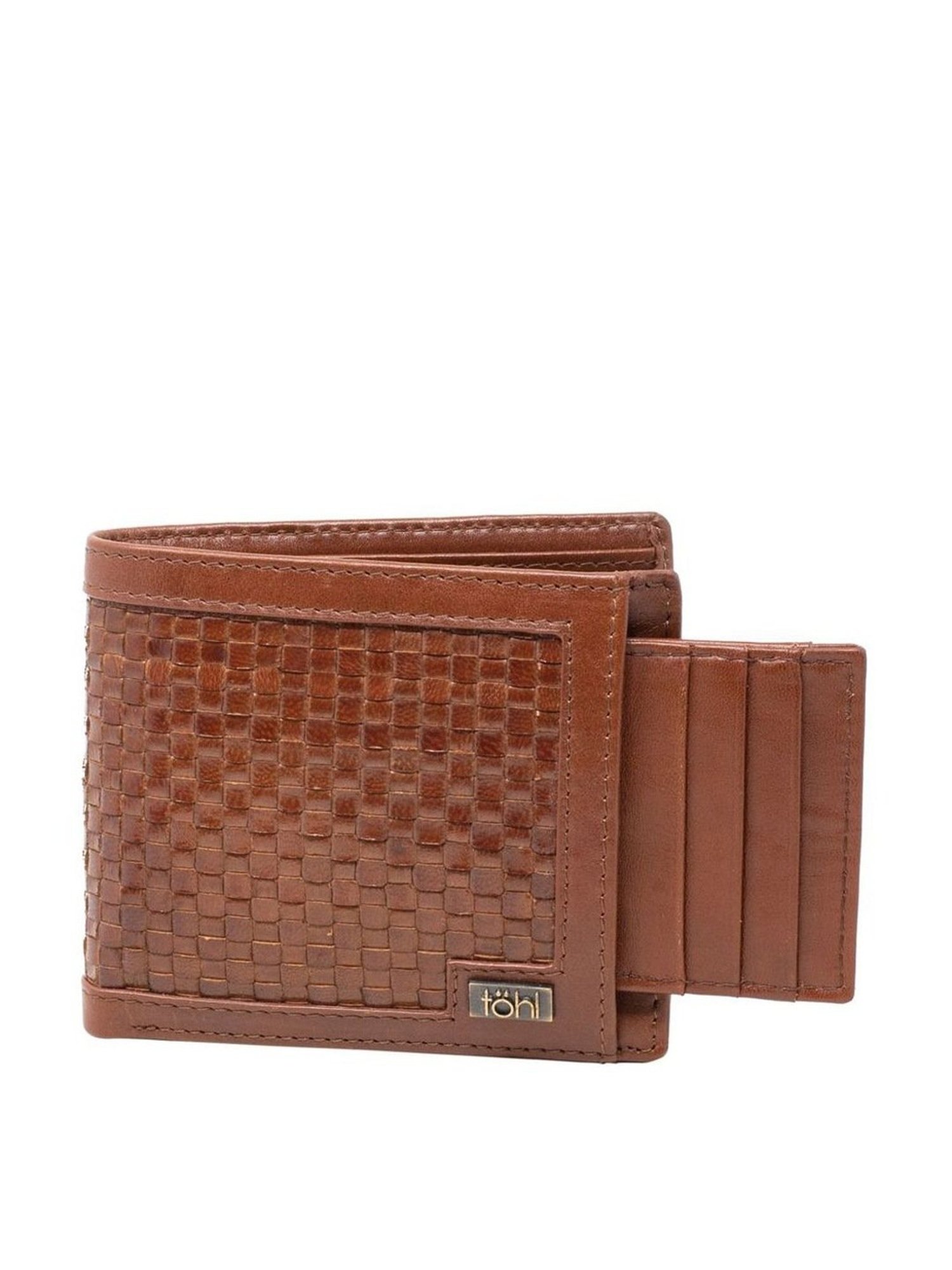 Tohl Tan Casual Leather Bi-Fold Wallet with Card Holder for Men