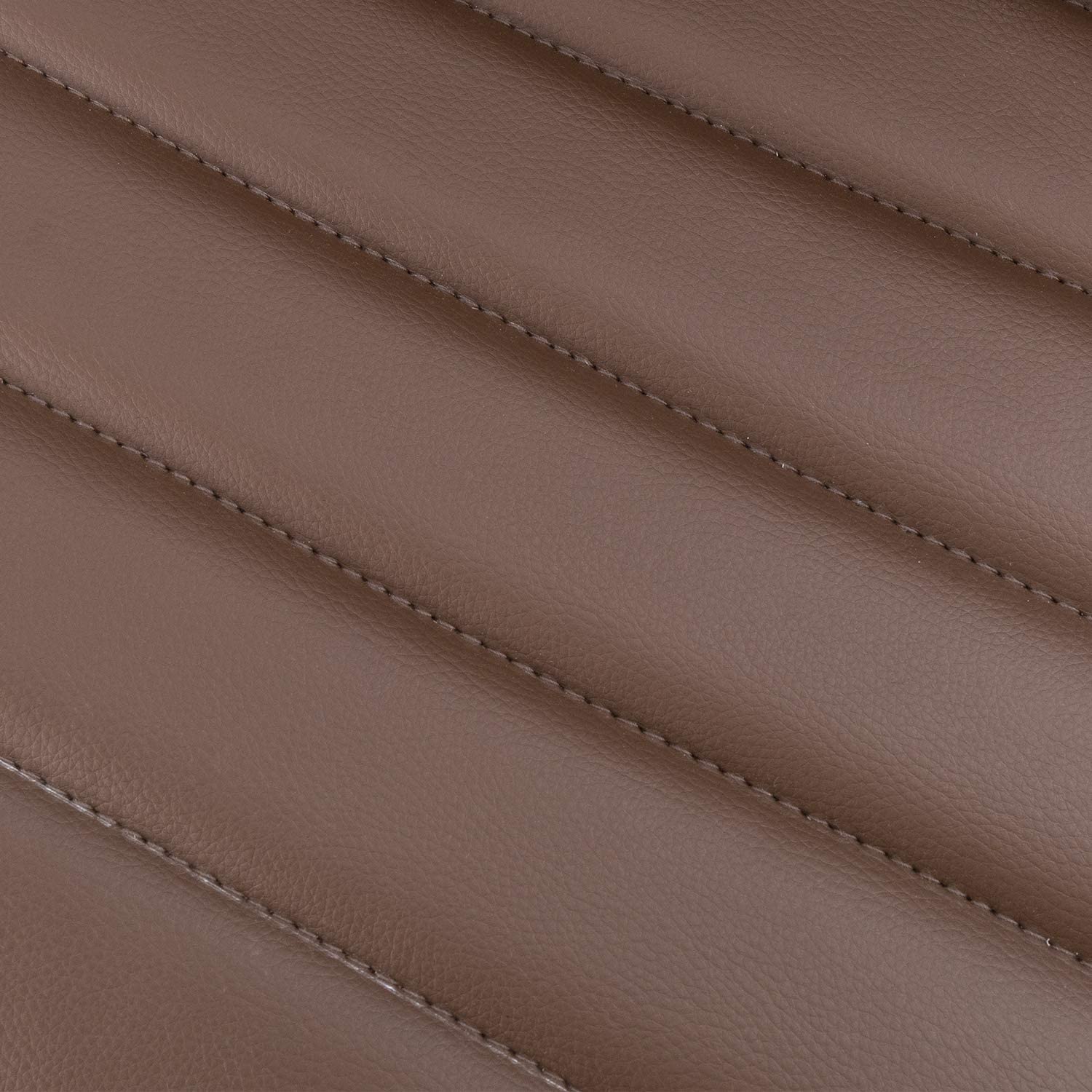 Furmax Mid Back Task Chair, Low Back PU Leather Swivel Office Desk Chair, Computer Chair with Armless Ribbed Soft Upholstery (Grey)