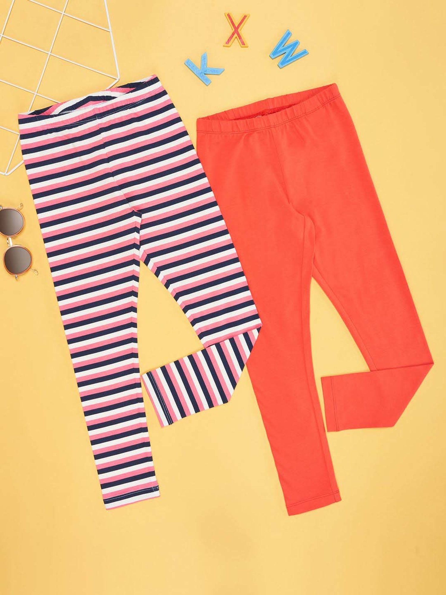 Bonjour Girls Light Grey Printed Tights