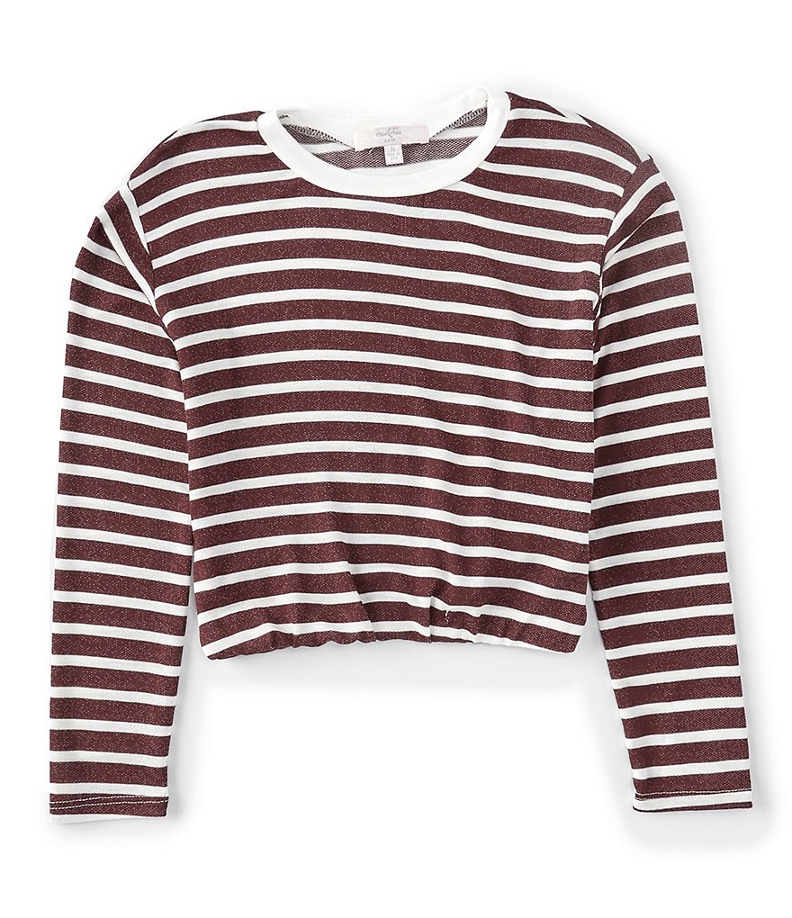 Moa Moa Big Girls 7-16 Longs Sleeve Stripe Shirt