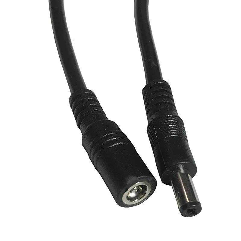 HDCX3T 3ft 21mm x 55mm DC Power Adapter Extension Cable 18AWG Heavy Duty Cord for 12V 24V Wireless Camera LED and More