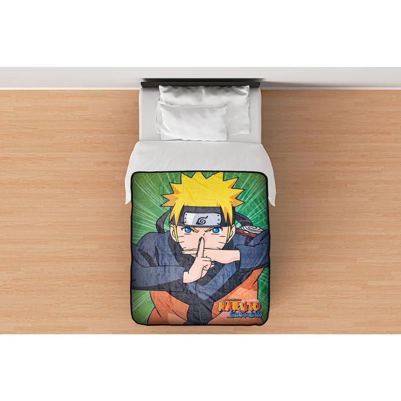Just Funky Naruto Shippuden Naruto Uzumaki Character Fleece Throw Blanket | 60 x 45 Inches
