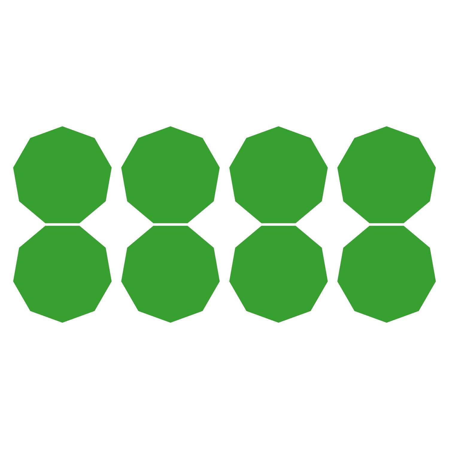 LiteMark 2 Inch Blue Nonagon Decals - Pack of 80