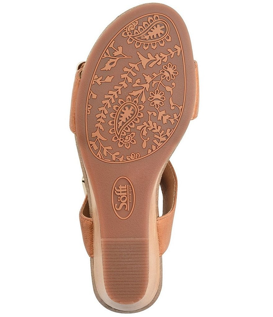 Sofft Verdi Leather Wedge Sandals