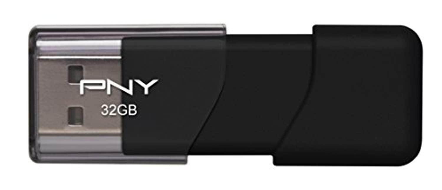 PNY Attache USB 2.0 Flash Drive, 32GB/ BLACK (P-FD32GATT03-GE)