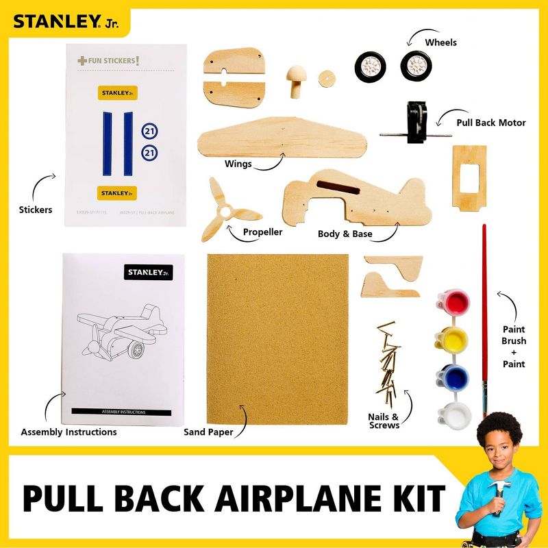Stanley Jr. DIY Pull Back Airplane Kit