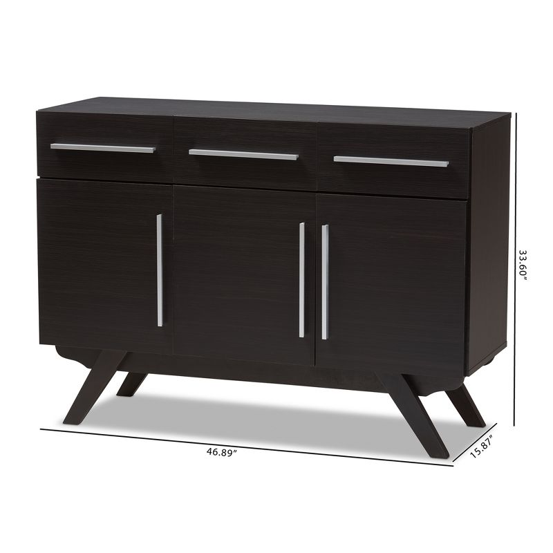 Carmel Sideboard Dark Brown/Black - Chique