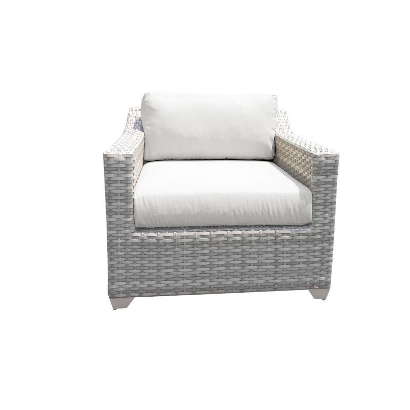 Fairmont 6pc Patio Seating Set with Cushions - White - TK Classics