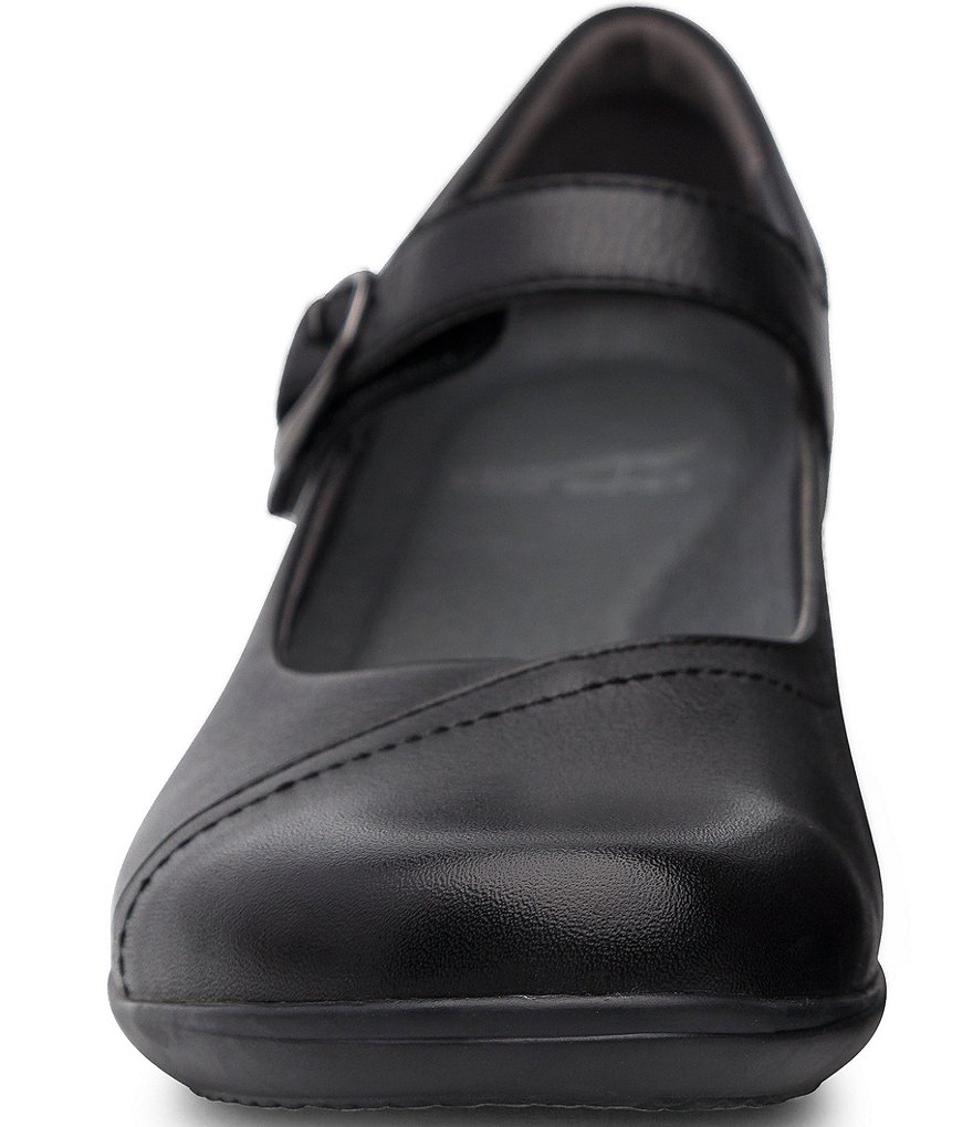 Deltan Tessa Croc-Embossed T-Strap Block Heel Pumps