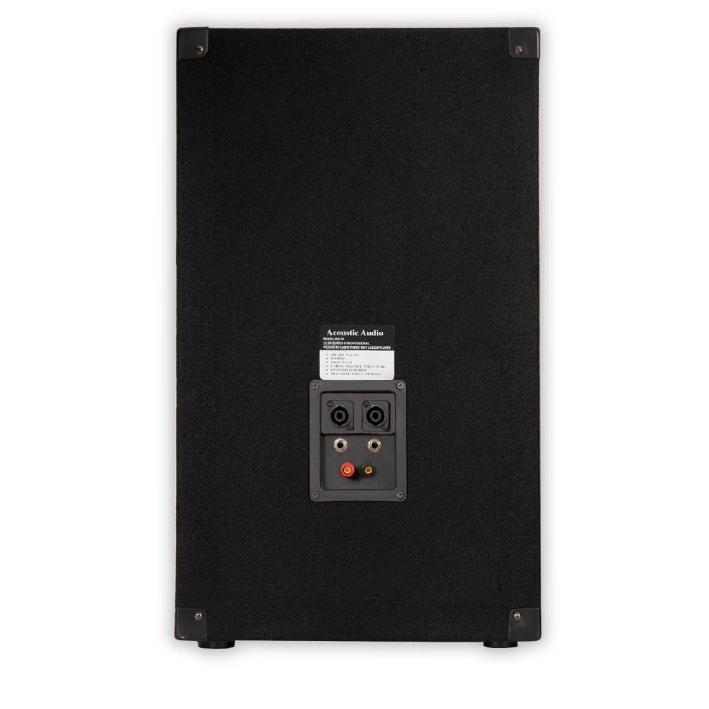 Acoustic Audio BR10 Passive 10" Speaker Pair and Stands 3-Way DJ PA Karaoke Speakers