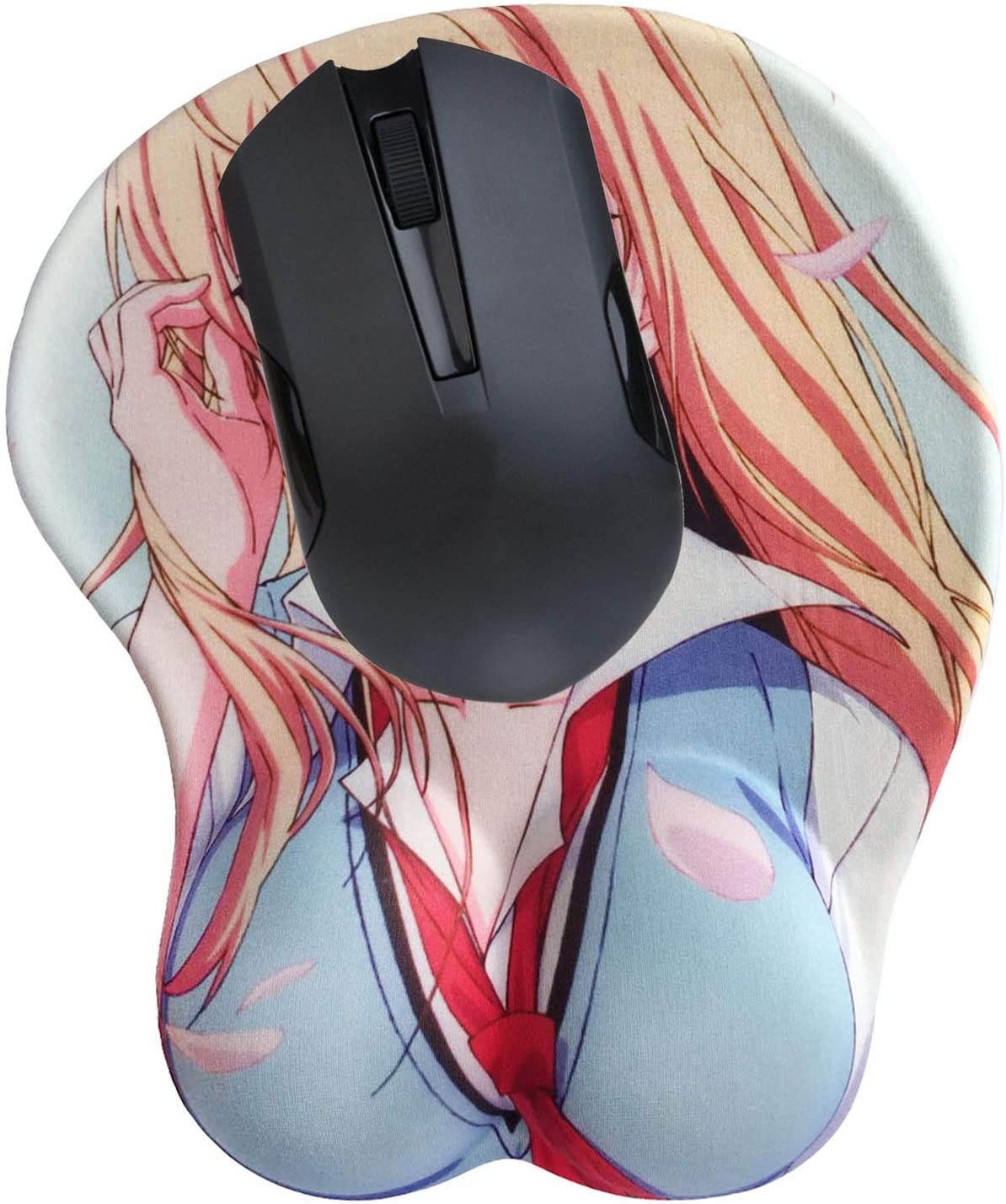 Ergonomic Mouse pad with Wrist Support - 3D Photo Gel Wrist Support Mouse Pad Silicon Gel Cartoon Mouse Pad