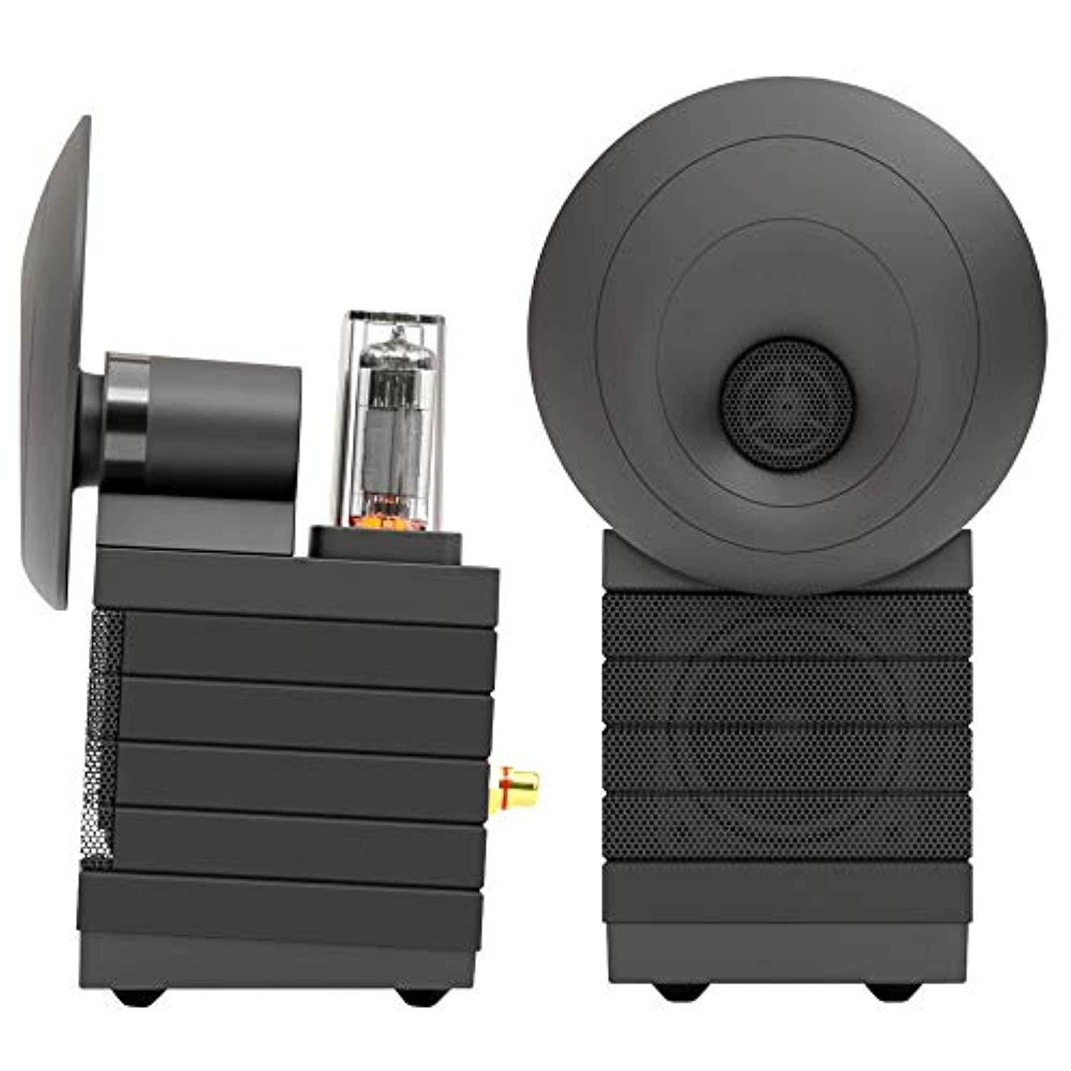 humancentric desktop speakers with tube preamp and bluetooth 5.0 | for computers pcs laptops or phones | external sound system monitors or computer speakers for home office or gami