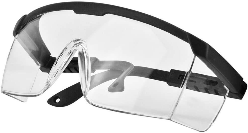 Safety Goggles Splash Resistant Lens Anti-Fog, Over-Glasses with Soft Nose Piece, Light Weight and Comfortable to Wear,No-Slip Grips UV Protection Adjustable Eyewear