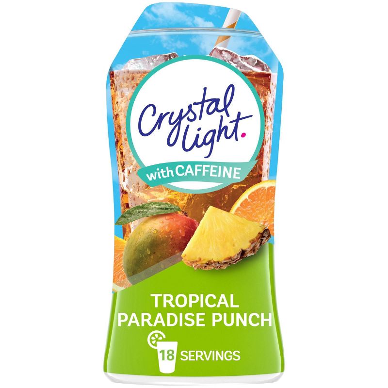 Crystal Light Caffeine Tropical Paradise Punch Liquid Drink Mix - 1.62 fl oz Bottle