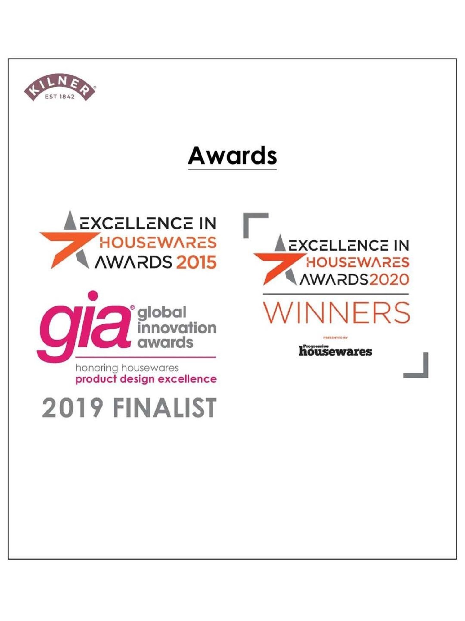 Kilner 5-Piece Transparent Essential Medium Jar Set - 250 ml Each