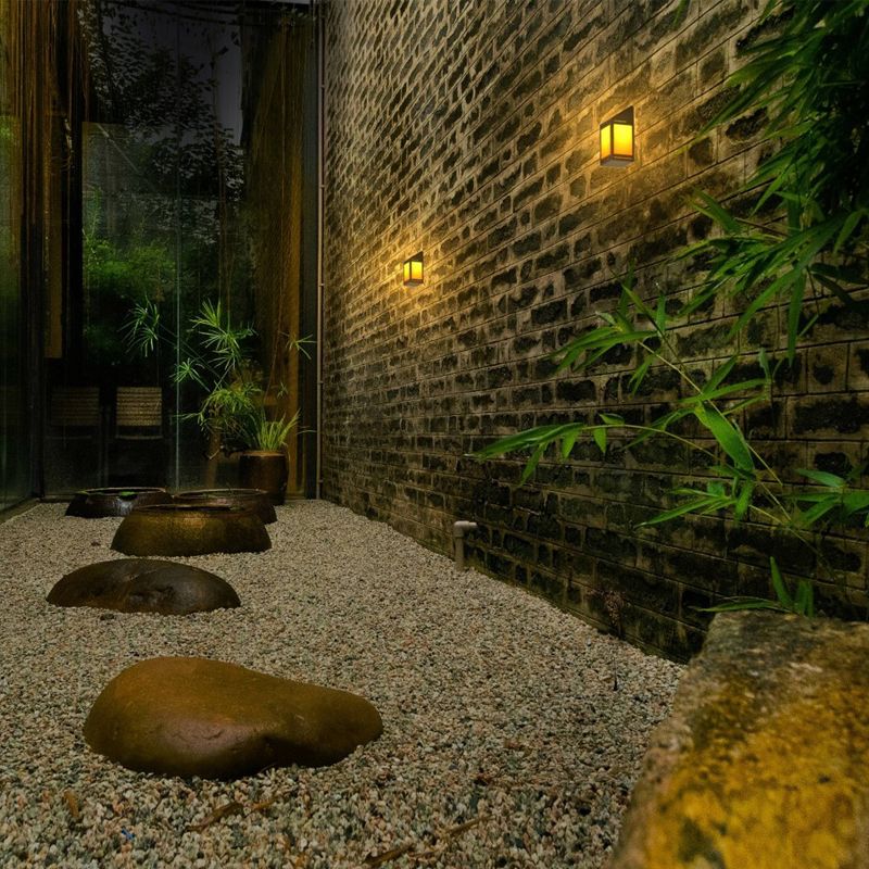 LED Solar Outdoor Wall Lantern with Frost Panel - Techko Kobot