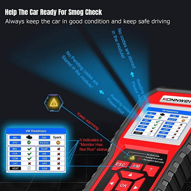 KW850 Professional OBD2 Scanner Auto Code Reader Car Diagnostic Tool Check Engine Light Scan Tool OBD II Cars After 1996 Original