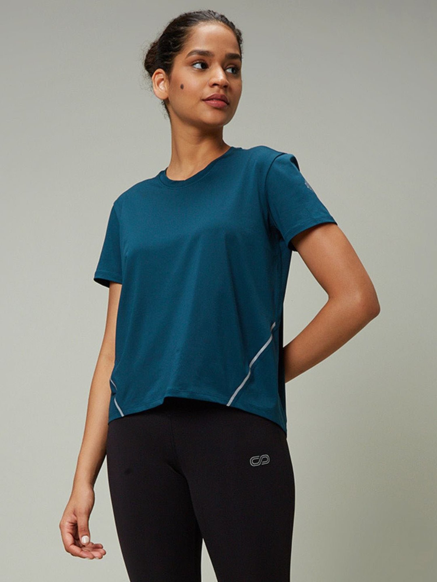 SILVERTRAQ Teal Relaxed Fit T-Shirt
