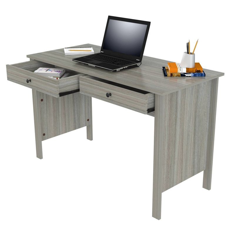 Writing Desk with 2 Drawers Gray - Inval