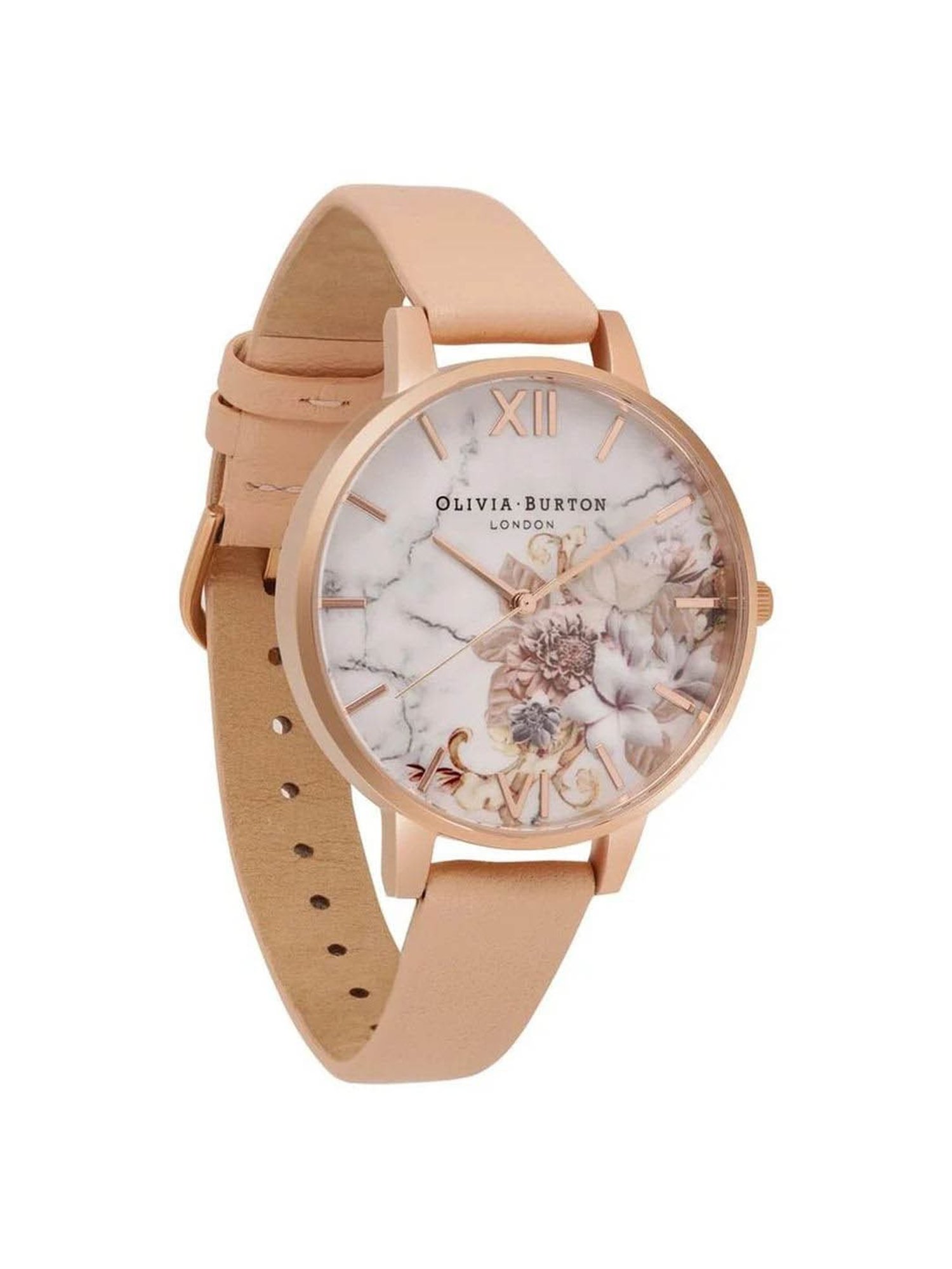 Olivia Burton OB16CS12W Marble Florals Analog Watch for Women