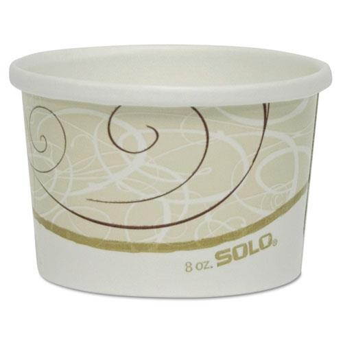 SOLO Flexstyle Double Poly Paper Containers 8 oz Symphony Design 25/Pack
