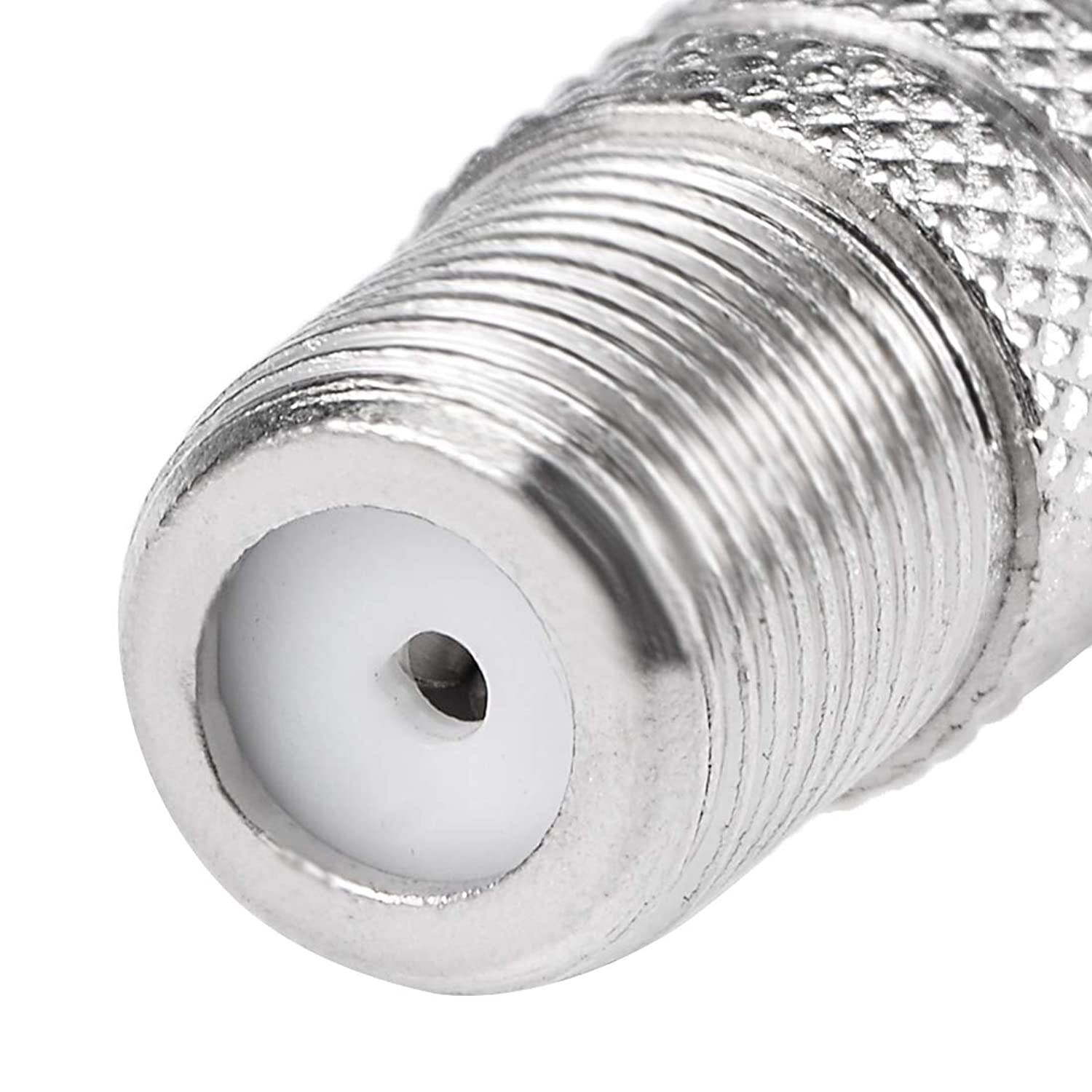 uxcell F Type Female to RCA Male Silver Tone RF Coaxial Adapter Connector 5pcs