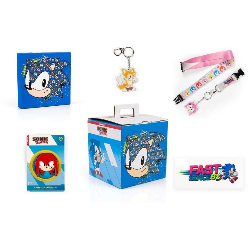 Just Funky Sonic the Hedgehog Classic 90s Arcade Collector Looksee Box | Includes 5 Collectibles