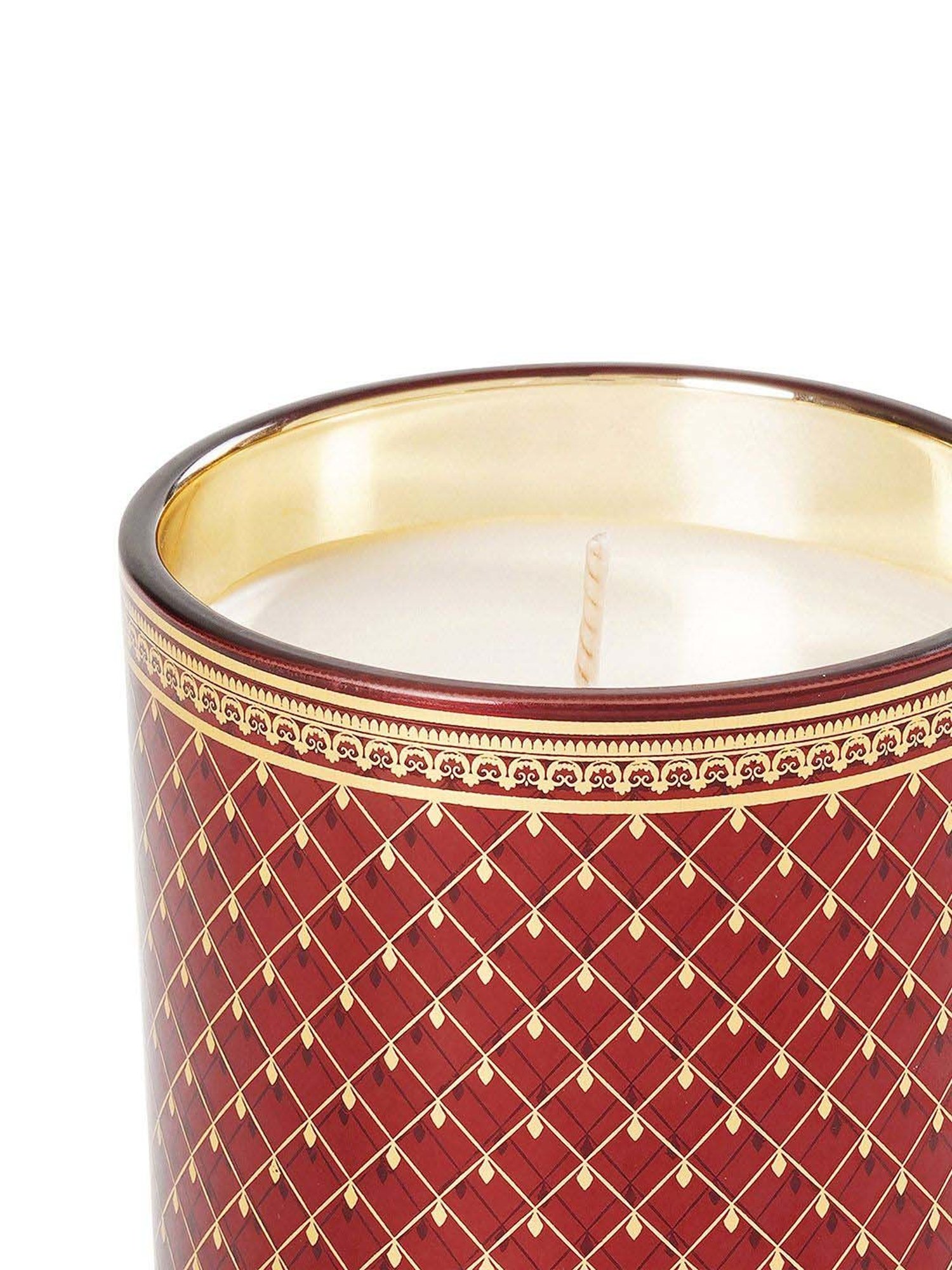 Pure Home and Living Red Glass Rose & Summer Berry Printed Jar Candle (150ml)