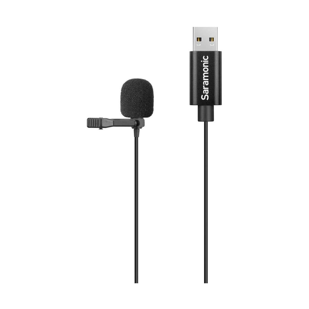 Saramonic SR-ULM10L Ultracompact Clip-On Lav Mic w/ 19.7' USB-A Connector Cable