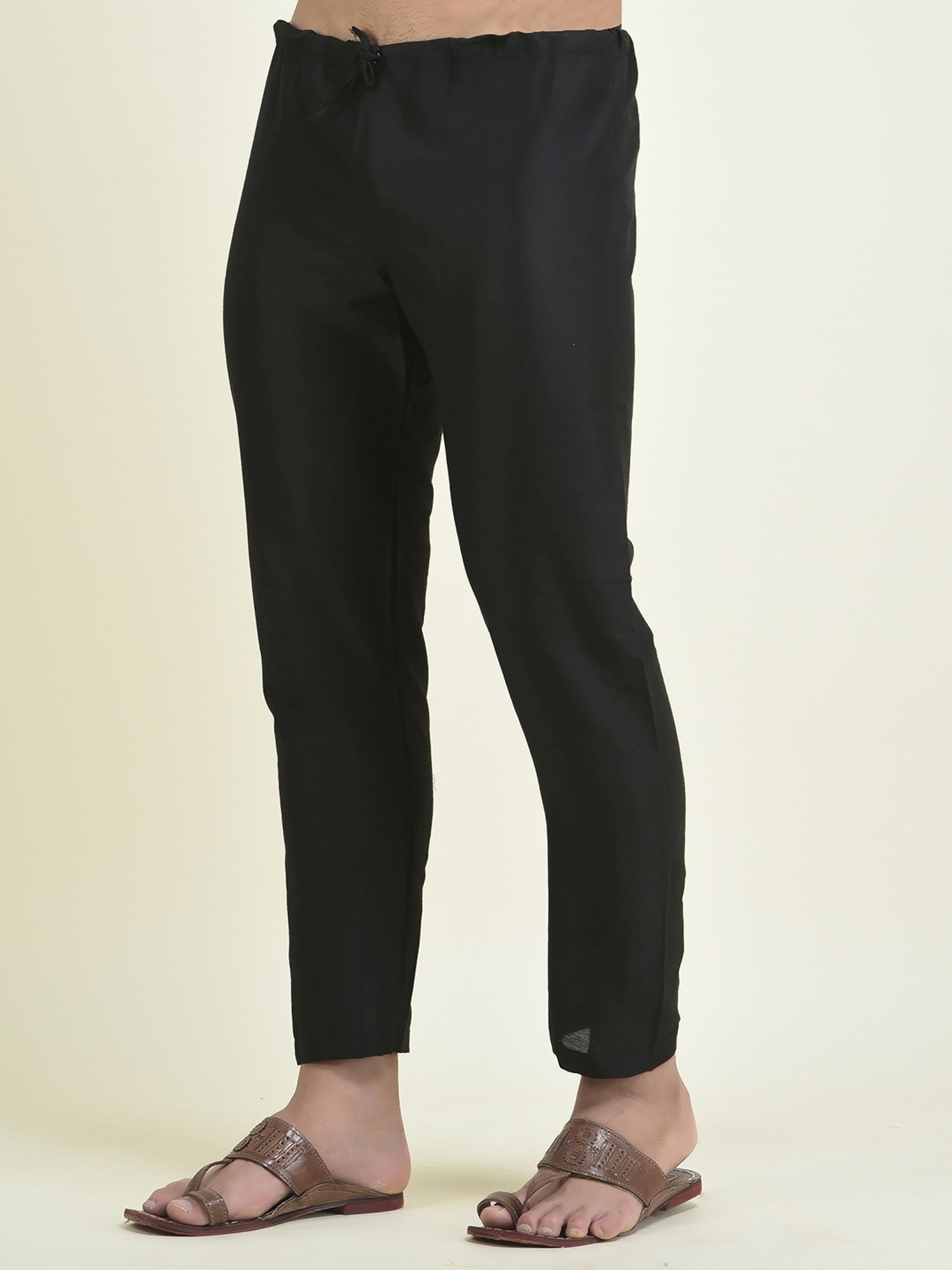 Deyann Black Regular Fit Printed Kurta Set With Jacket