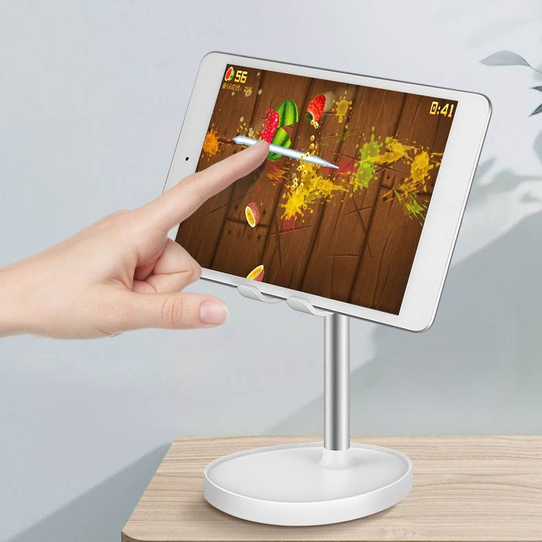 Portable 180 Degree Angle Adjustable Anti-slip Heat Dissipation Metal Desktop Stand Tablet Phone Holder Commodity Shelf for iPhone below 12.9 inch 4